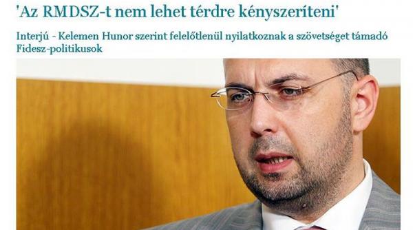 kelemen hunor pentru nepszabadsag politicienii romani ne considera cetateni de mana a doua