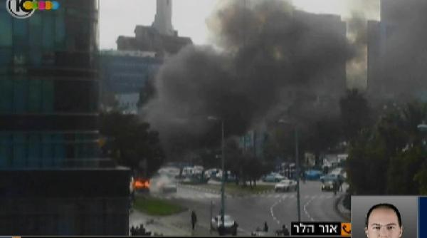 o masina capcana a explodat la tel aviv cel putin zece persoane au fost ranite