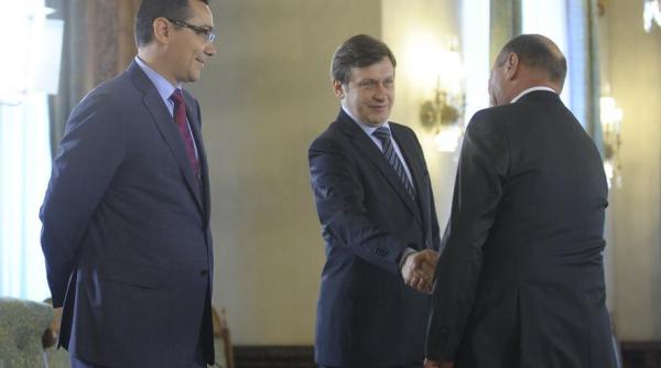 ponta si antonescu s au intalnit cu presedintele basescu care a fost tema principala a discutiei