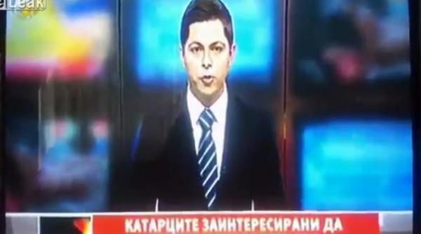 gafa de proportii la o televiziune din macedonia ce au vazut telespectatorii in timpul buletinului de stiri video