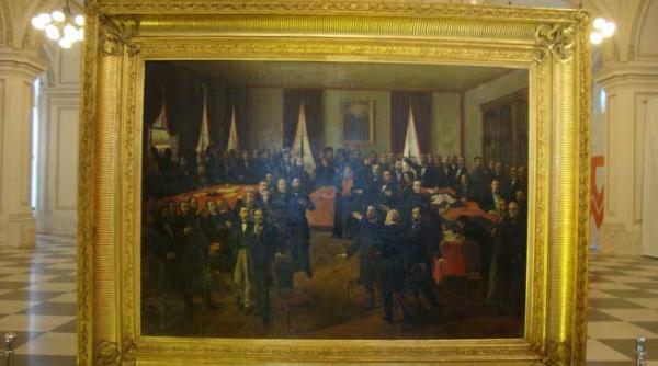 proclamarea unirii in ulei pe panza