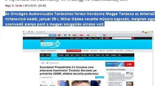 mihai gadea si antena 3 reclamati de consiliul judetean covasna la cna