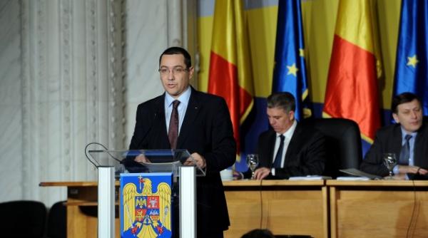 ponta in parlament vizam o stabilitate fiscala reintregirea salariilor indexarea pensiilor si achitarea datoriilor statului