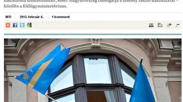 exclusiv comunicat mae ungar ungaria sprijina folosirea steagului secuiesc