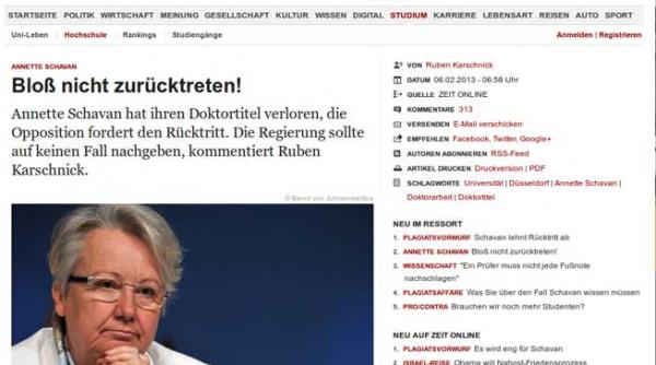 prietena angelei merkel ministrul german al educatiei annette schavan a ramas fara titlul de doctor din cauza plagiatului