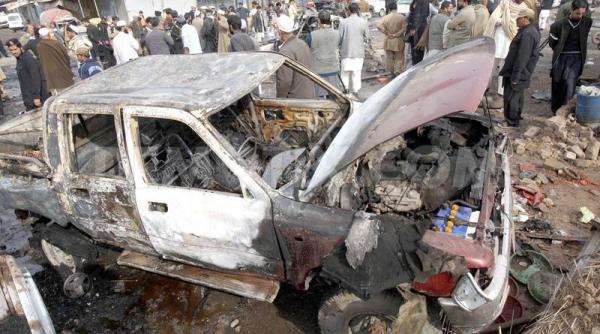 video cum decurge un atac sinucigas cu masina capcana al rebelilor sirieni impotriva trupelor guvernamentale