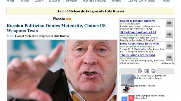 teorie socanta lansata de un politician rus nu a fost nici o ploaie de meteoriti americanii testeaza arme noi