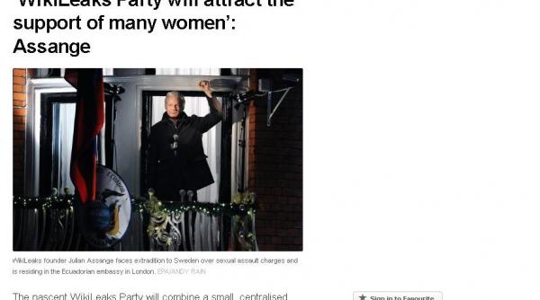 partidul wikileaks in curs de organizare in australia assange va candida pentru un loc in senat
