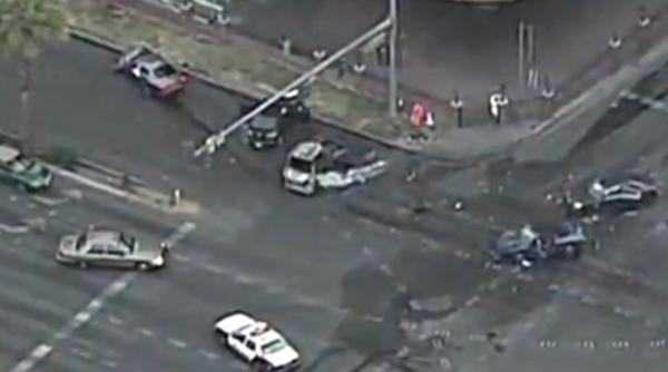 schimb de focuri de arma in centrul las vegas soldat cu trei morti