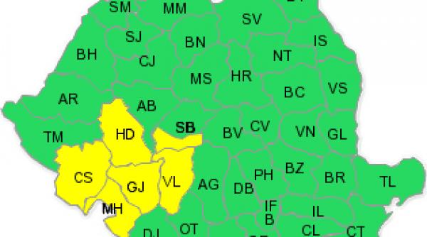 avertizare meteo cod galben vant