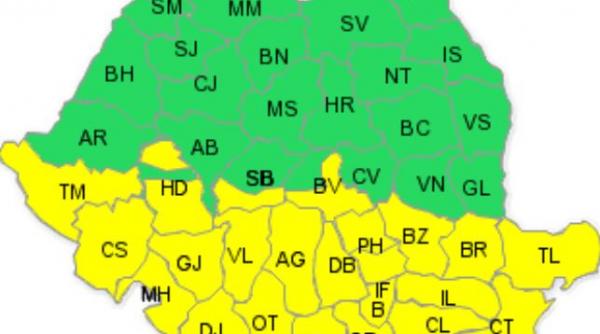 cod galben de ploi si vant puternic pana miercuri vezi aici zonele vizate de atentionarea meteorologilor