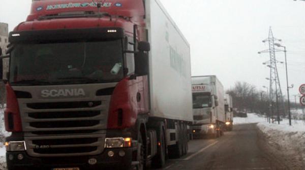 soferul unui tir bulgaresc a incercat sa se sinucida dupa ce a primit o amenda