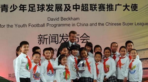 david beckham ambasador al super ligii de fotbal chineze