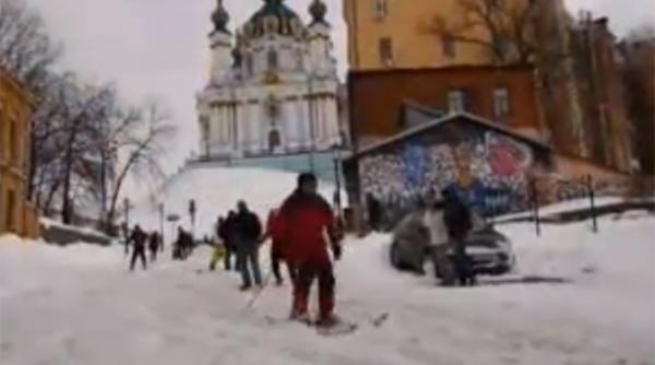 video centrul kievului a devenit statiune de schi