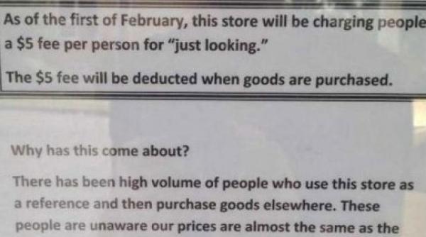 intr un magazin din australia a fost instituita taxa pe privit