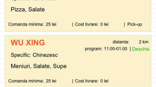 oliviera aplicatia romaneasca prin care poti comanda mancare