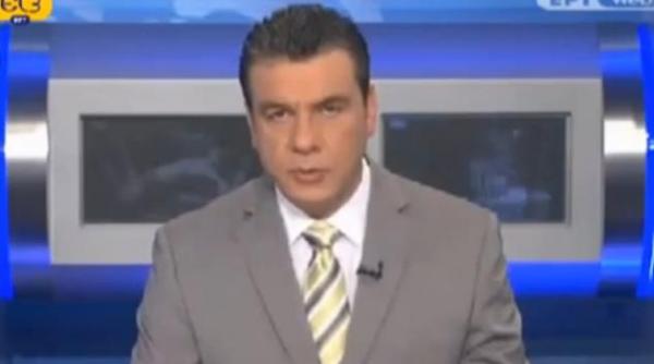 gafa de proportii la o televiziune din grecia ce au vazut telespectatorii in timpul jurnalului de stiri video