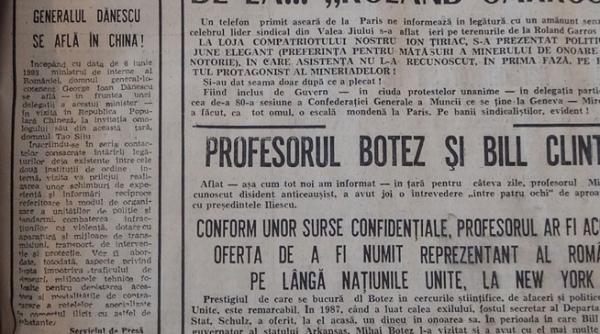 ziarele vremii acum 20 de ani