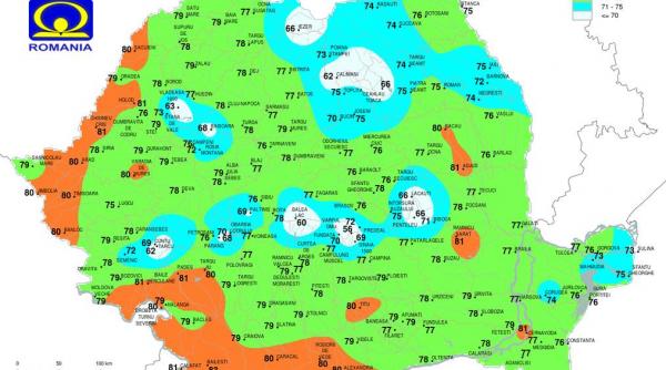 indicele de confort termic la limita pragului critic in cateva zone din sudul si vestul tarii vezi harta zonelor afectate