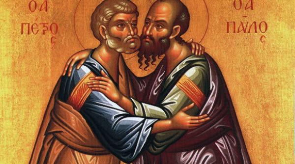 crestinii ii sarbatoresc sambata pe sfintii apostoli petru si pavel