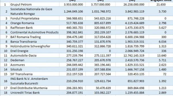 top cele mai profitabile 80 de companii din romania