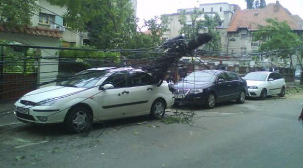furtuna din capitala a doborat 20 de copaci si a avariat cinci autoturisme