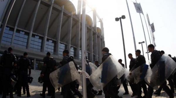 steaua bucuresti vardar skopje sute de jandarmi si politisti vor asigura masurile de ordine publica si siguranta spectatorilor