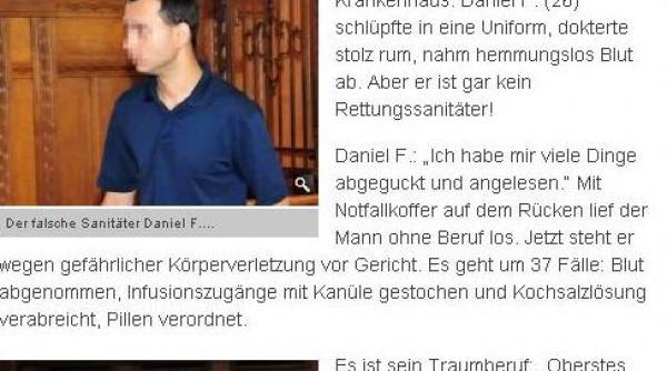 s a jucat de a paramedicul in germania acum risca inchisoarea