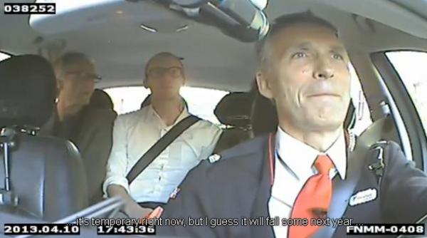 verdens gang pasagerii din videoclipul in care premierul norvegian face pe taximetristul erau platiti