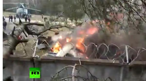 elicopter militar prabusit intr un cartier rezidential din moscova video
