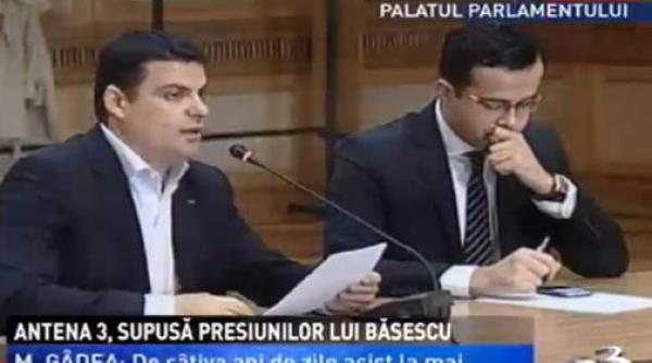 mihai gadea face apel la parlament sa intervina pentru apararea libertatii presei antena 3 este supusa unor presiuni fara precedent