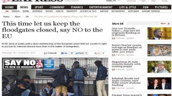 cruciada impotriva romanilor are un efect rasunator in marea britanie peste 10 000 de oameni au semnat in 24 de ore petitia daily express