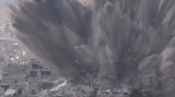 explozie devastatoare in berzeh siria fortele guvernamentale au dinamitat jumatate de oras video