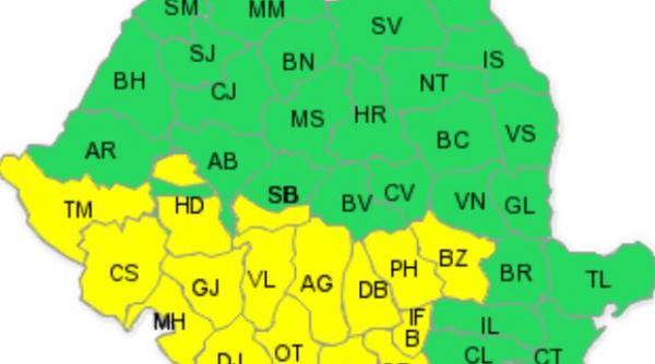 16 judete si capitala sub cod galben de ninsori si viscol atentionarea meteo valabila pana maine la ora 14 00
