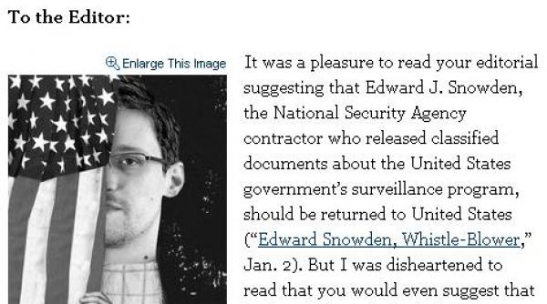 new york times propune clementa pentru edward snowden