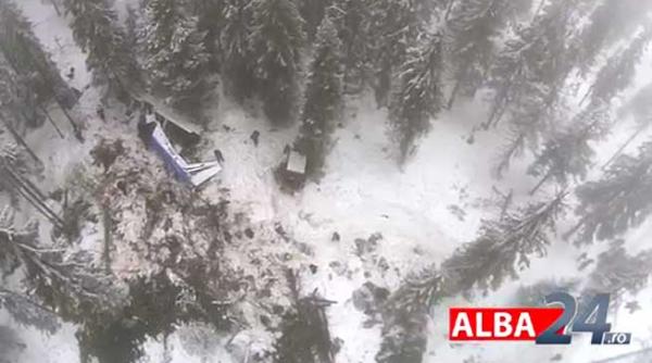 imagini video prabusire avion apuseni