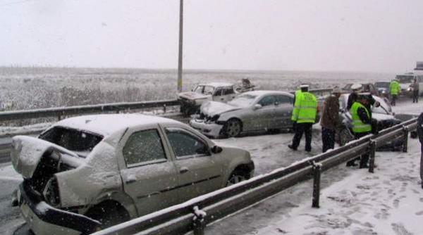 accident in lant pe autostrada soarelui 20 de masini implicate o persoana a fost incarcerata