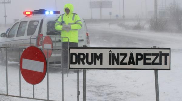 a2 a3 si 13 drumuri nationale in continuare inchise din cauza zapezii si a viscolului situatia actualizata a drumurilor din romania