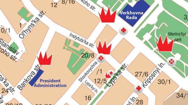 harta luptelor de strada din kiev urmareste live desfasurarea evenimentelor din ucraina