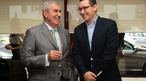 calin popescu tariceanu discuta cu victor ponta la palatul victoria