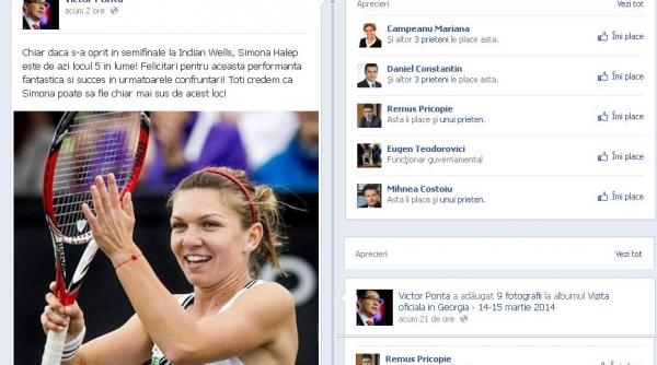victor ponta simona halep este de azi locul 5 in lume poate sa fie chiar mai sus