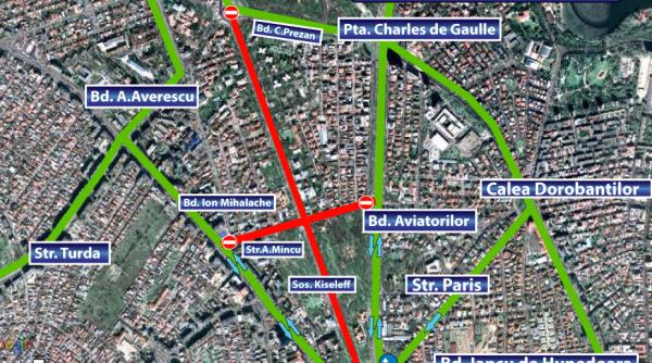 trafic rutier restrictionat sambata pe soseaua kiseleff intre piata arcul de triumf si piata victoriei