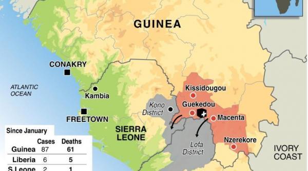 ministerul afacerilor externe avertizeaza cu privire la epidemia de ebola din guineea