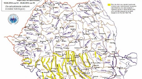 cod galben de inunda ii pentru 13 bazine hidrografice ce zone sunt afectate