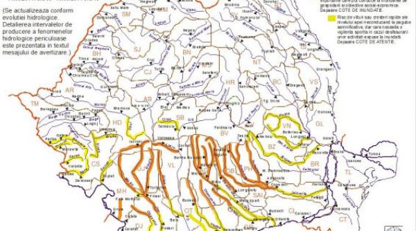 hidrologii au extins pana joi seara codul portocaliu de inundatii
