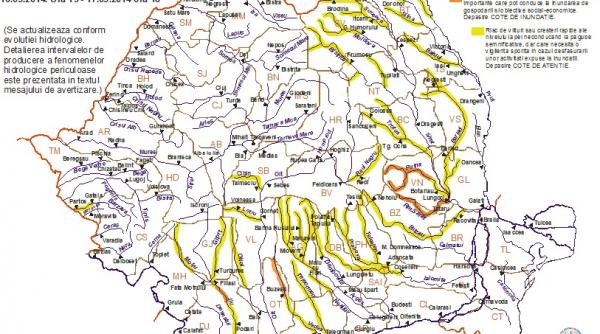 codul portocaliu de inunda ii prelungit zonele afectate sunt oltenia muntenia i moldova