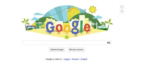 logo ul google sarbatoreste campionatul mondial din brazilia care debuteaza astazi
