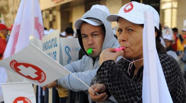 sindicalistii din sanatate continua actiunea de pichetare a ministerului sanatatii vezi calendarul protestelor stabilit de sanitas