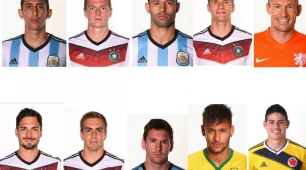 campionatul mondial de fotbal 2014 fifa a anuntat numele celor 10 jucatori nominalizati pentru balonul de aur