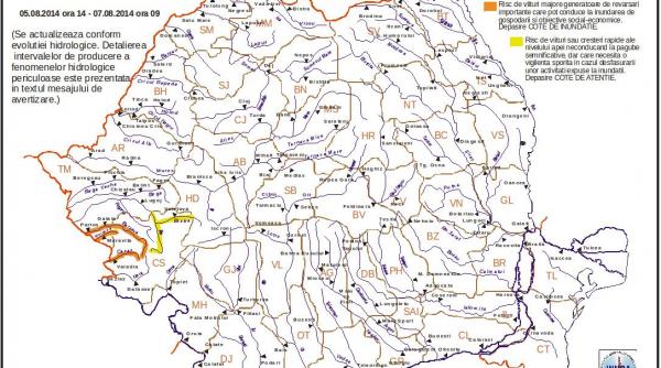 cod portocaliu de inundatii pe barzava moravita caras si timis vezi harta